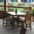 Danil Outdoor Dining Table with 4 Side Chairs - Oak