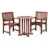 Danil Round Dining Table and 2 Armchairs - Teak