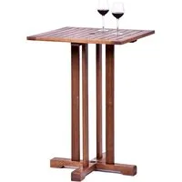 Danil Square Bar Table - Teak, Hardwood alternate view
