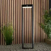 Dannah LED PIR Outdoor Bollard Light with Photocell - Black