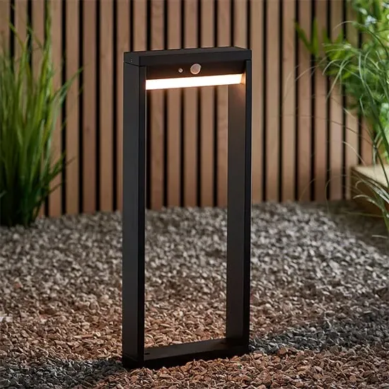 Dannah LED PIR Outdoor Post Light with Photocell - Black image