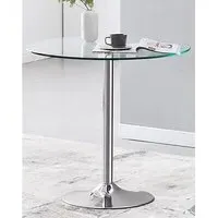 Dante Round Dining Table - Clear, Glass