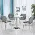 Dante Round Dining Table with 4 Darcy Chairs - Clear, Glass