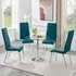 Dante Round Dining Table with 4 Dora Chairs - Clear, Glass