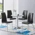 Dante Round Dining Table with 4 Opal Chairs - Clear, Glass