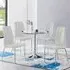 Dante Round Dining Table with 4 Opal Chairs - Clear, Glass