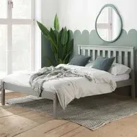 Danvers Double Bed Frame - Grey, Wood