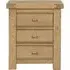 Danville Bedside Cabinet with 3 Drawers - Oak