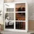 Danville Large Mirrored Wardrobe with Sliding Doors - White