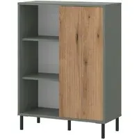 Danville Wooden Sideboard with Sliding Door - Green, Oak