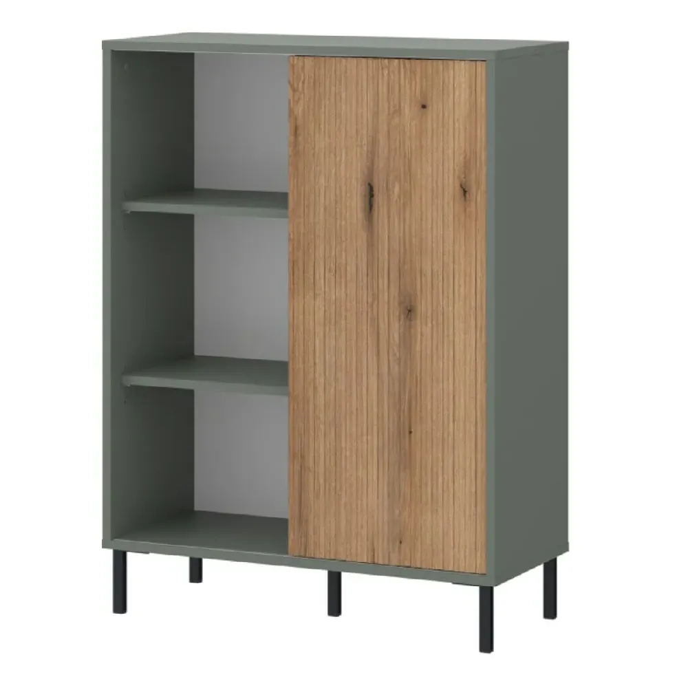 Danville Wooden Sideboard with Sliding Door - Green, Oak image