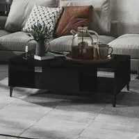 Danya Rectangular Coffee Table with Storage - Black