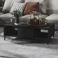 Danya Rectangular Coffee Table with Storage - Grey, Chipboard