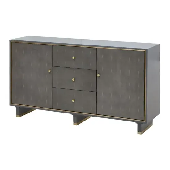 Daqing Rectangular Sideboard with 2 Door 3 Drawer - Grey