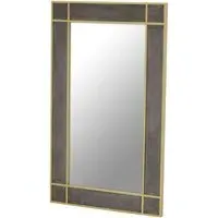 Daqing Rectangular Wall Mirror with Shagreen Effect Frame