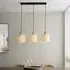 Darbun 3 Light Bar Pendant Light with Fabric Shades - Black