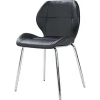 Darcy Dining Chair - Black, Faux Leather