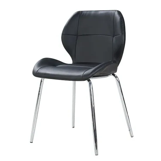 Darcy Dining Chair - Black, Faux Leather