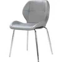 Darcy Dining Chair - Grey, Faux Leather