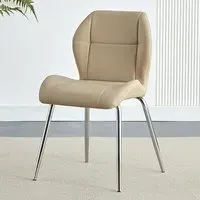 Darcy Dining Chair - Taupe, Faux Leather