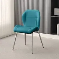 Darcy Dining Chair - Teal, Faux Leather