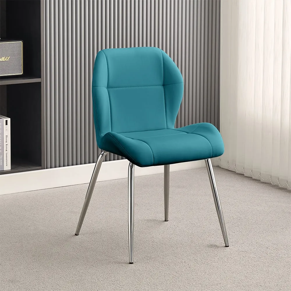 Darcy Dining Chair - Teal, Faux Leather