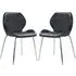 Darcy Dining Chairs Pair - Black, Faux Leather