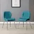 Darcy Dining Chairs Pair - Teal, Faux Leather