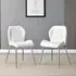 Darcy Dining Chairs Pair - White, Faux Leather