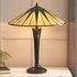 Dark Star 2 Lights Tiffany Glass Table Lamp - Dark Bronze