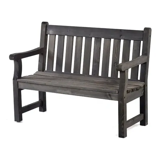 Darko 2-Seater Garden Bench - Dark Grey, Pine product
