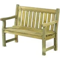 Darko 2-Seater Garden Bench with Arms - Green Natural, Pine