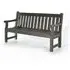 Darko 3-Seater Garden Bench with Arms - Dark Grey, Pine