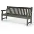 Darko 4-Seater Garden Bench with Arms - Dark Grey, Pine