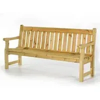 Darko 4-Seater Garden Bench with Arms - Green Natural, Pine