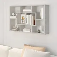 Darko Rectangular Wall Shelf - Concrete Effect, Engineered Wood