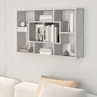 Darko Rectangular Wall Shelf - Grey, Engineered Wood