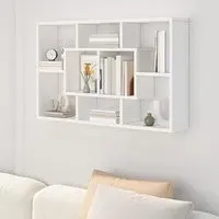 Darko Rectangular Wall Shelf - White, Engineered Wood