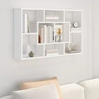 Darko Rectangular Wall Shelf - White, Engineered Wood alternate view