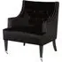Darligo Upholstered Armchair - Black, Velvet