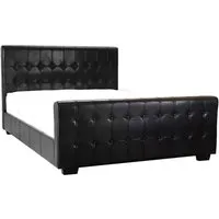 Darra Double Bed Frame - Black, Faux Leather alternate view