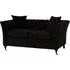 Dartford 2-Seater Sofa with Button Tufting - Black, Velvet