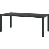 Darwen Large Garden Dining Table - Black, Aluminium