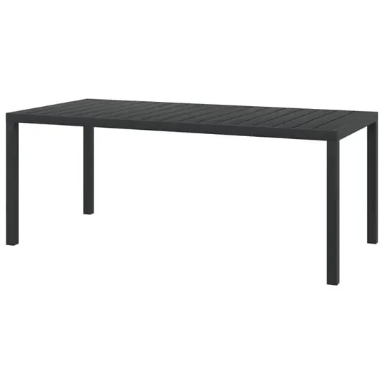 Darwen Large Garden Dining Table - Black, Aluminium