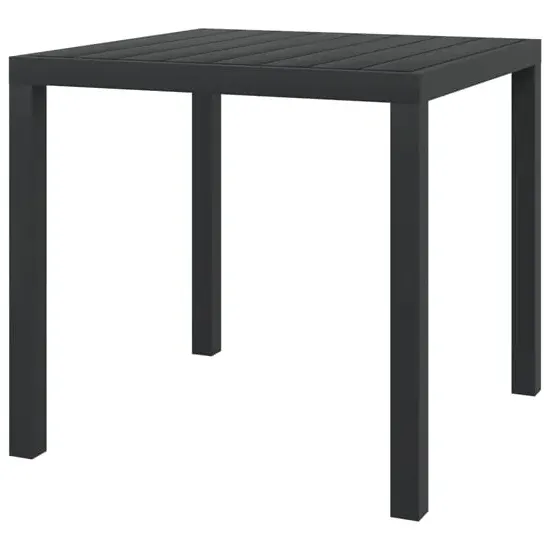 Darwen Small Garden Dining Table - Black, Aluminium image