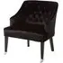 Darwo Upholstered Armchair with Casters - Black, Velvet