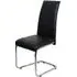 Daryl Dining Chair - Black, Faux Leather
