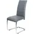 Daryl Dining Chair - Grey, Faux Leather