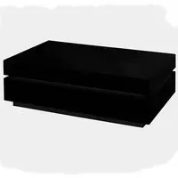Daryl Rectangular Coffee Table - Black, High Gloss
