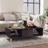 Dastan Coffee Table with Storage - Grey, High Gloss